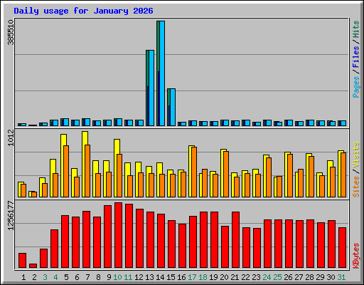 Daily usage for January 2026
