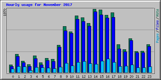 Hourly usage for November 2017