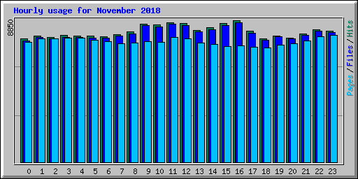 Hourly usage for November 2018