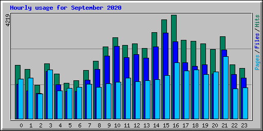 Hourly usage for September 2020