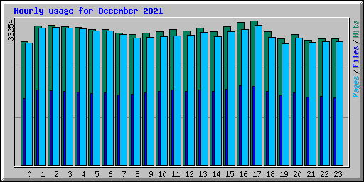 Hourly usage for December 2021