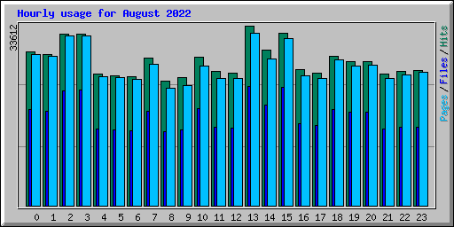 Hourly usage for August 2022