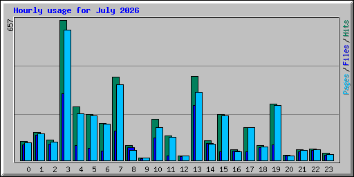 Hourly usage for July 2026