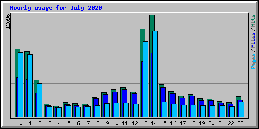 Hourly usage for July 2020