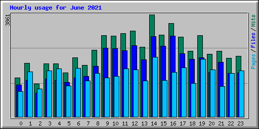 Hourly usage for June 2021