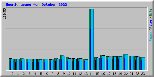 Hourly usage for October 2022