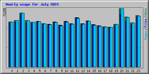 Hourly usage for July 2023