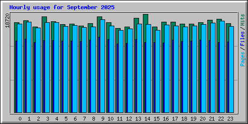 Hourly usage for September 2025