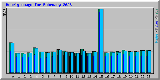 Hourly usage for February 2026